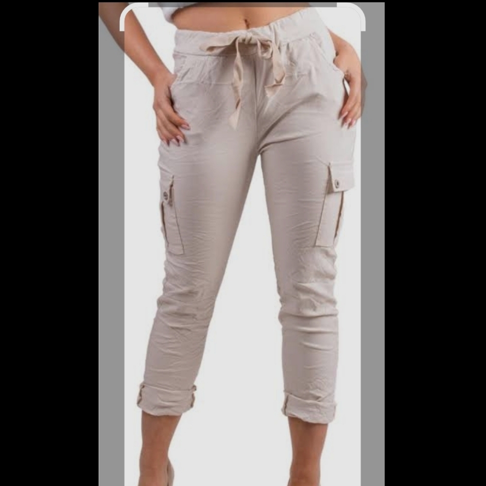 GIGI ❣️MODA Women's Peache ( Beige)Cargo Pants
